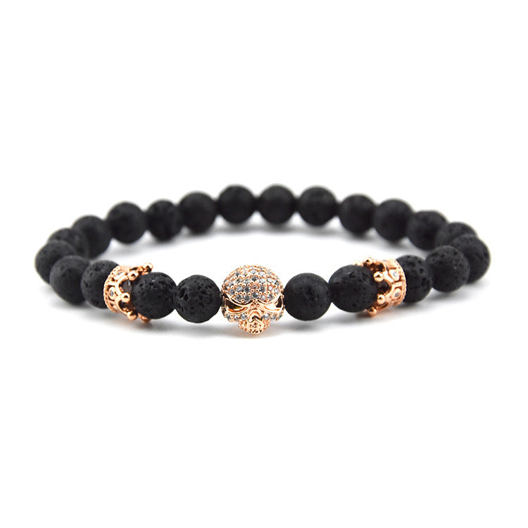 Tinkers Volcanic Rock Beaded Crown Zircon Bracelet Exclusive - 0