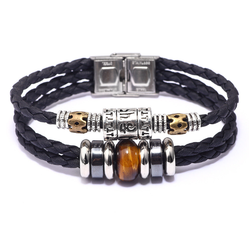 Tiger Eye Malachite Bracelet For Men Protection By Tinkers