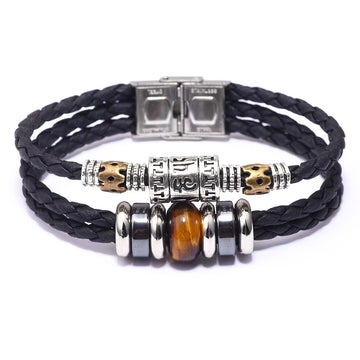 Tiger Eye Malachite Bracelet For Men Protection By Tinkers