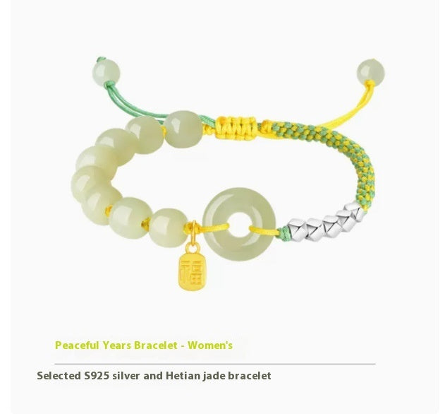 Peace Buckle Couple Braid Rope Hand Woven Bracelet All Ages