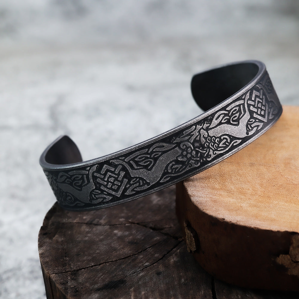 Lucky Tree Fashion Men's Bracelet Titanium Steel