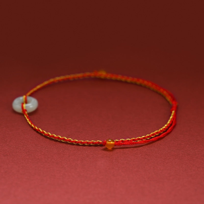 Red Rope Anklet Birth Year Tiger Year Braided Wave Bracelet