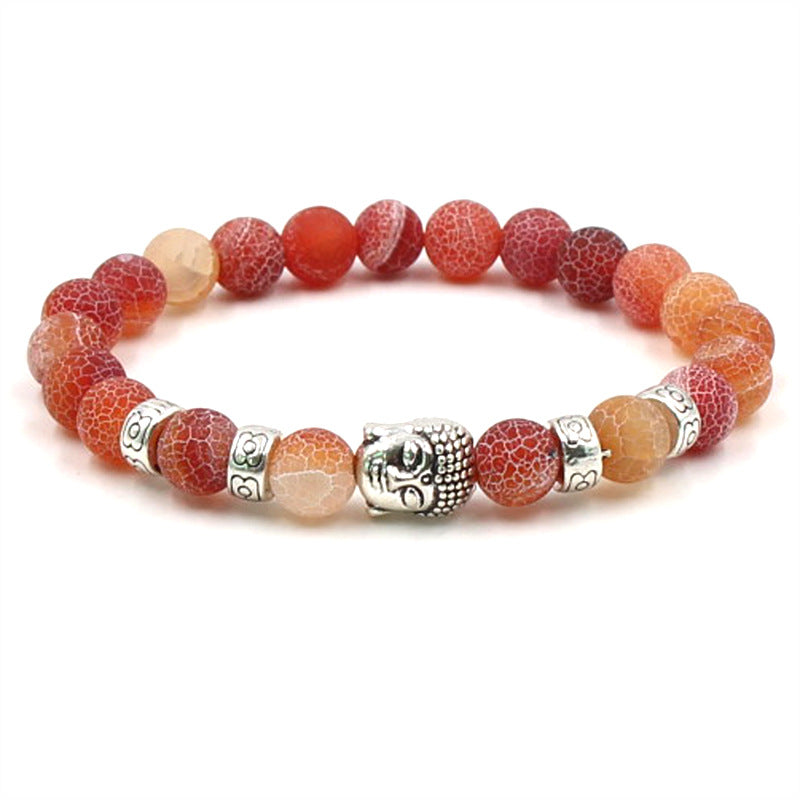 Natural Stone Buddha Head Bracelet