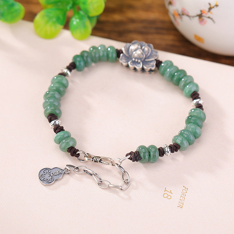 Jade Protection Balance Bracelet Handmade Vintage Unisex