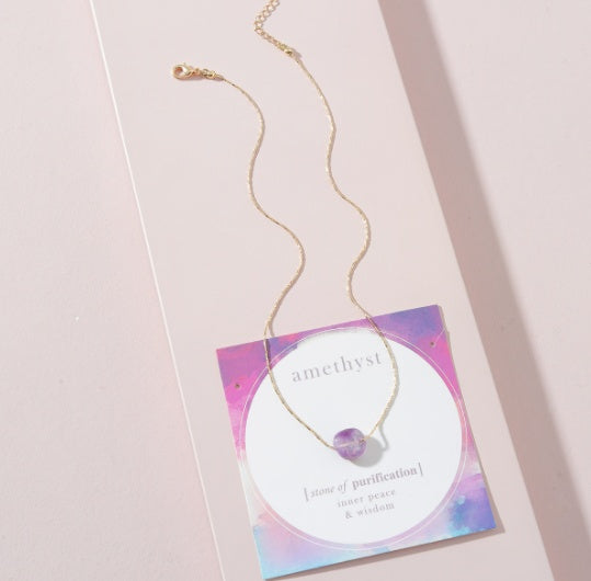 Handcrafted Amethyst Healing Necklace for Women by Tinkers