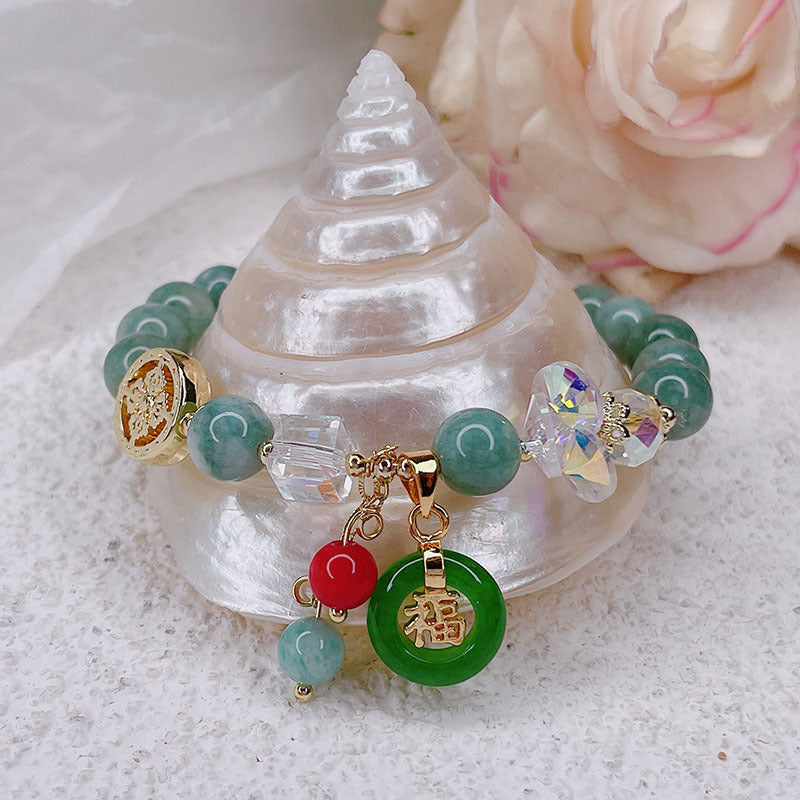 Retro Jinsi Jade Bracelet Autumn And Winter New Blessing Card