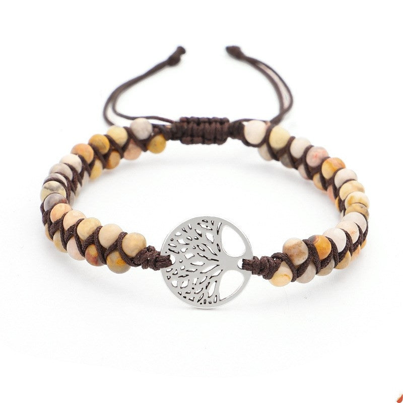 Tinkers Tinkers Woven Twine Tree Of Life Yoga Bracelet Artisan - Apparel & Accessories > Jewelry > Bracelets 0