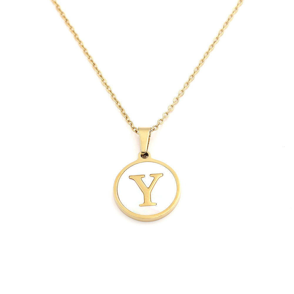 Handcrafted Natural Stone Alphabet Pendant by Tinkers for Empowerment