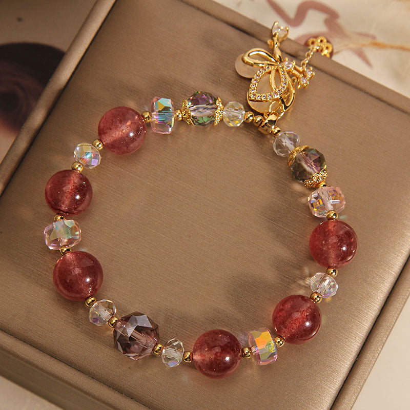 Natural Strawberry Quartz Love Bracelet For Women By Tinkers