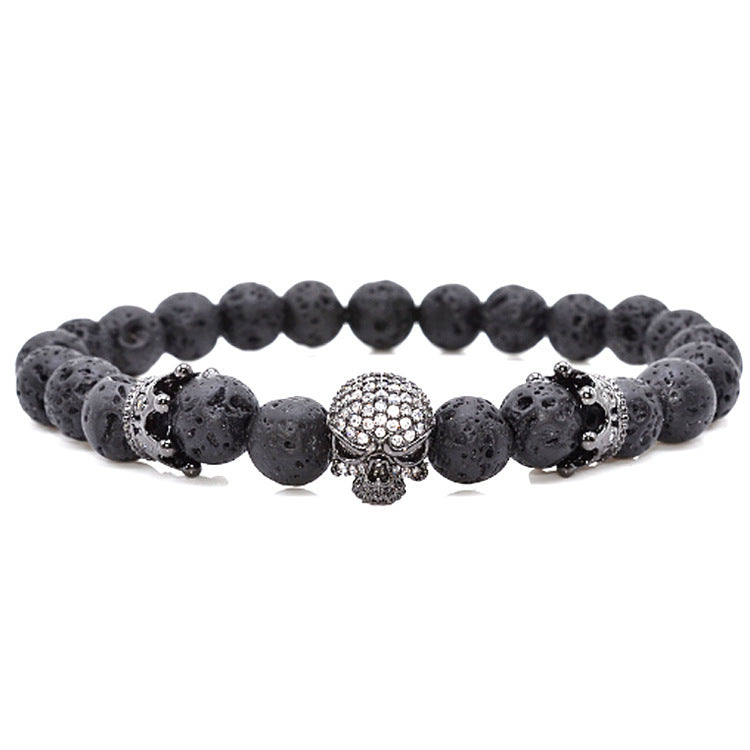 Tinkers Volcanic Rock Beaded Crown Zircon Bracelet Exclusive - 0
