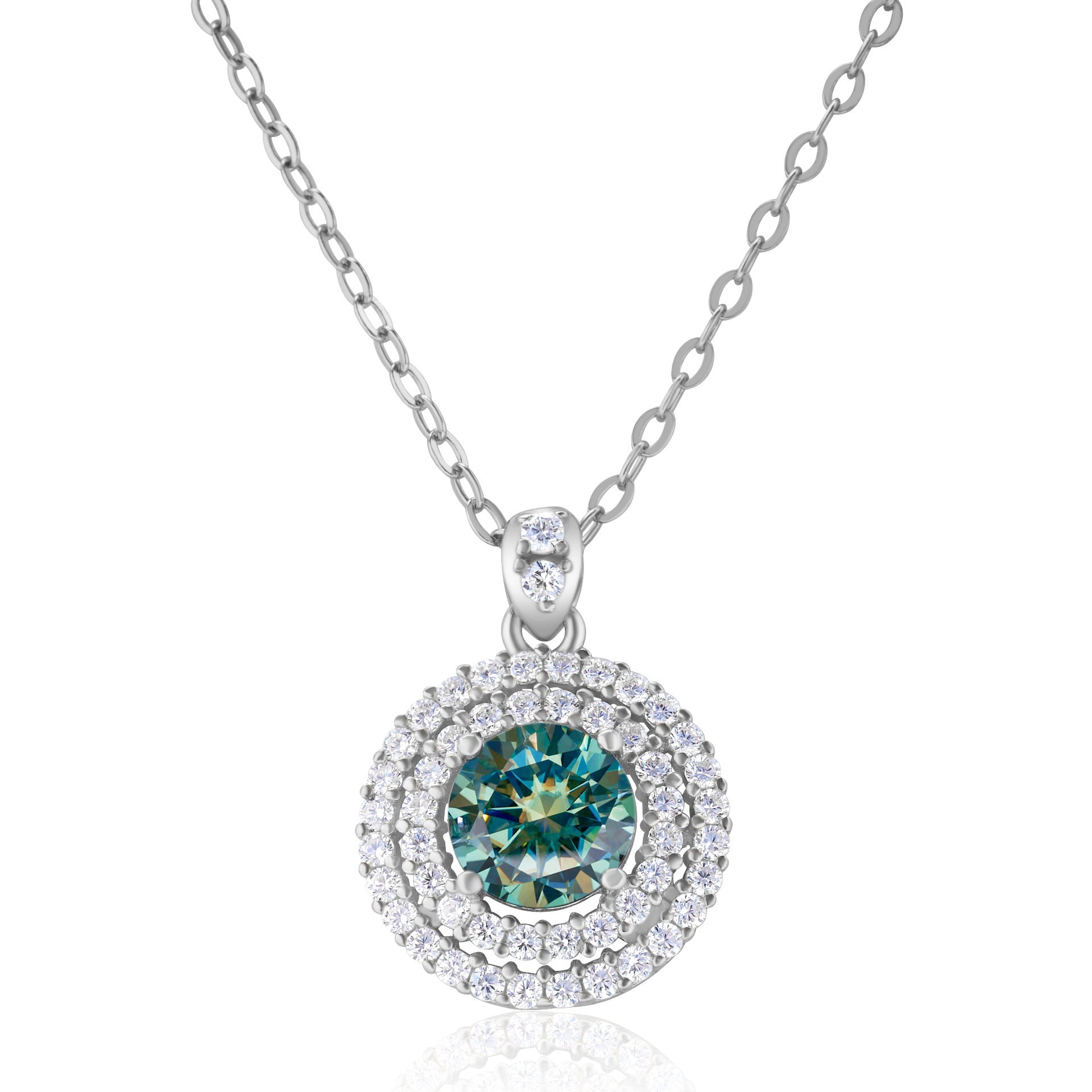 Golden Yellow Necklace For Women Sterling Silver Gem Inlaid