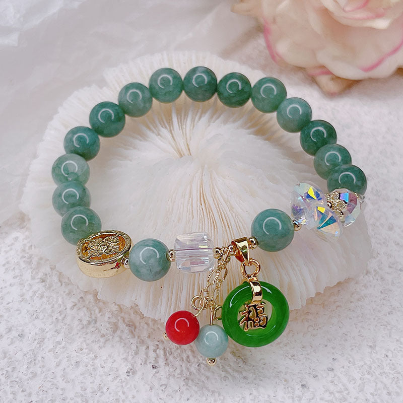 Retro Jinsi Jade Bracelet Autumn And Winter New Blessing Card