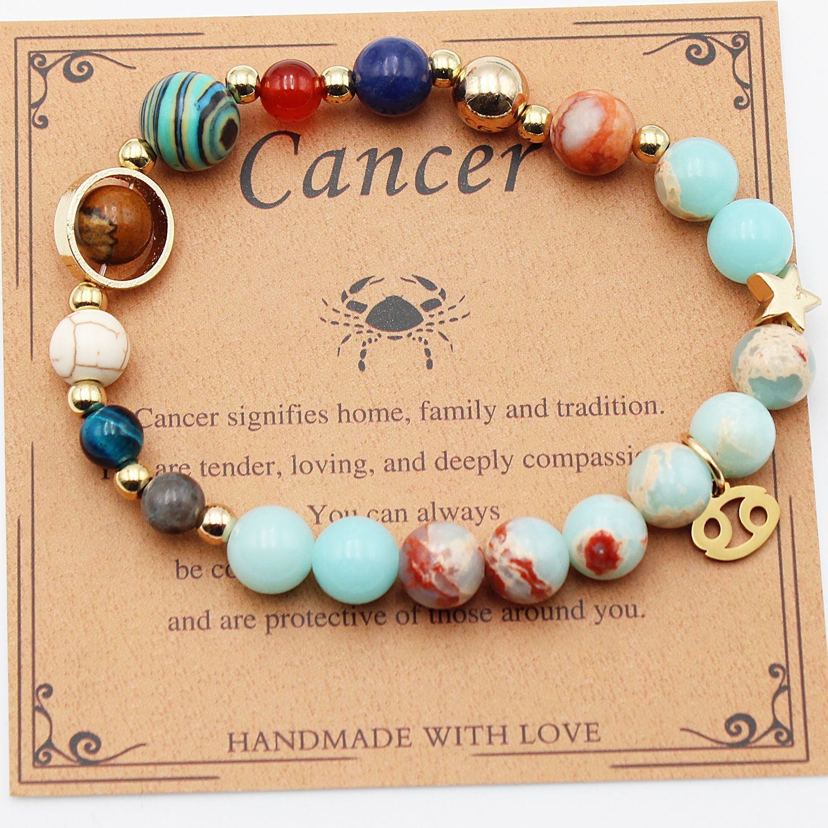 Tinkers Twelve Constellations Natural Stone Bracelet Zodiac Edition - 0