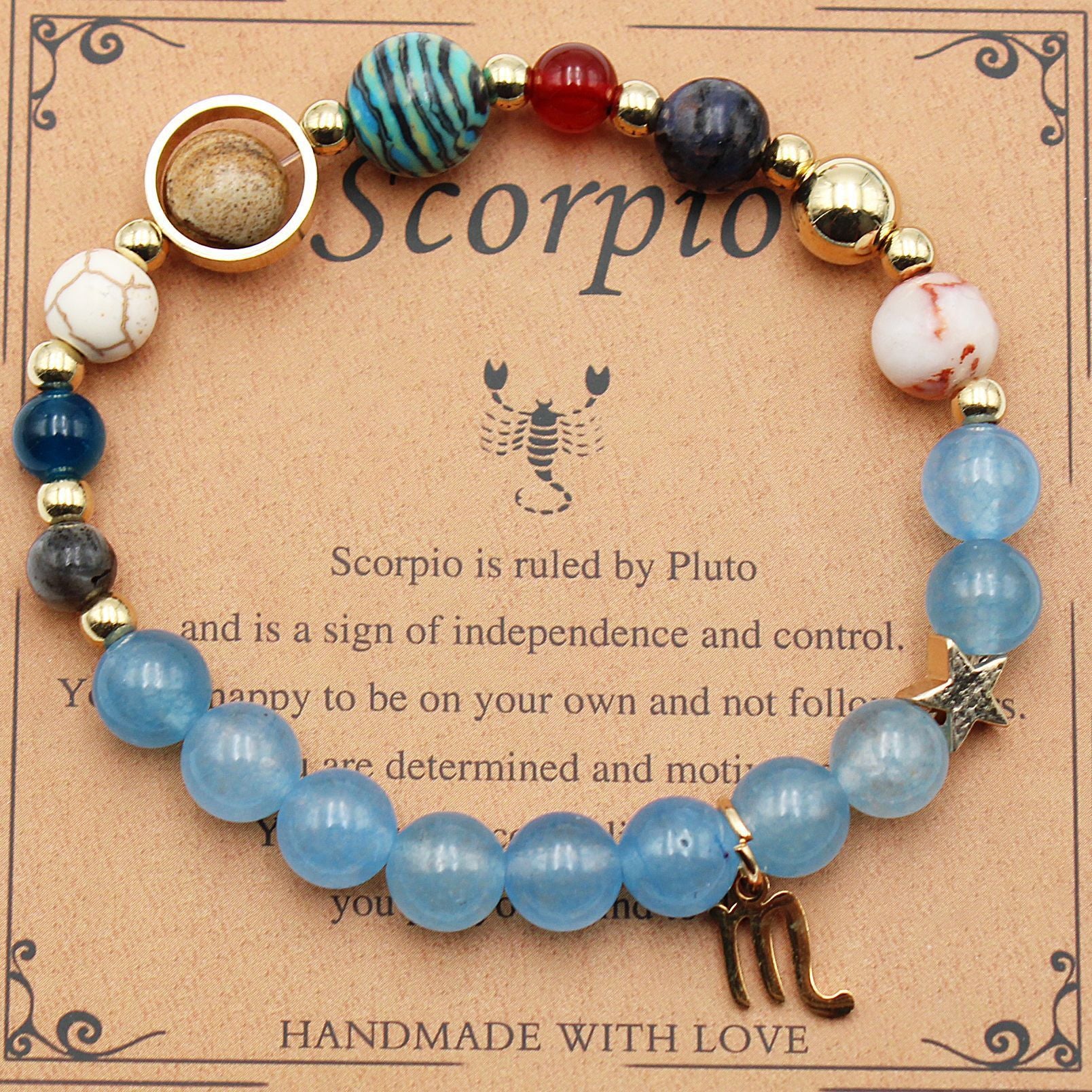 Tinkers Twelve Constellations Natural Stone Bracelet Zodiac Edition - 0