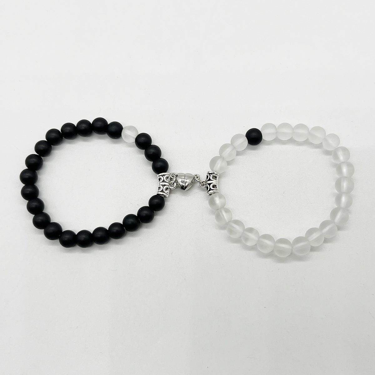 Tinkers White Turquoise Limited Handcrafted Heart Couple Bracelet - 0