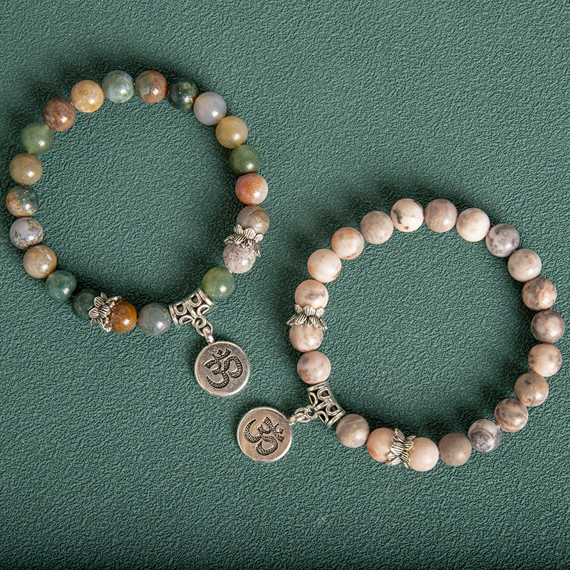 Natural Indian Agate Bracelet for Men by Tinkers Balance