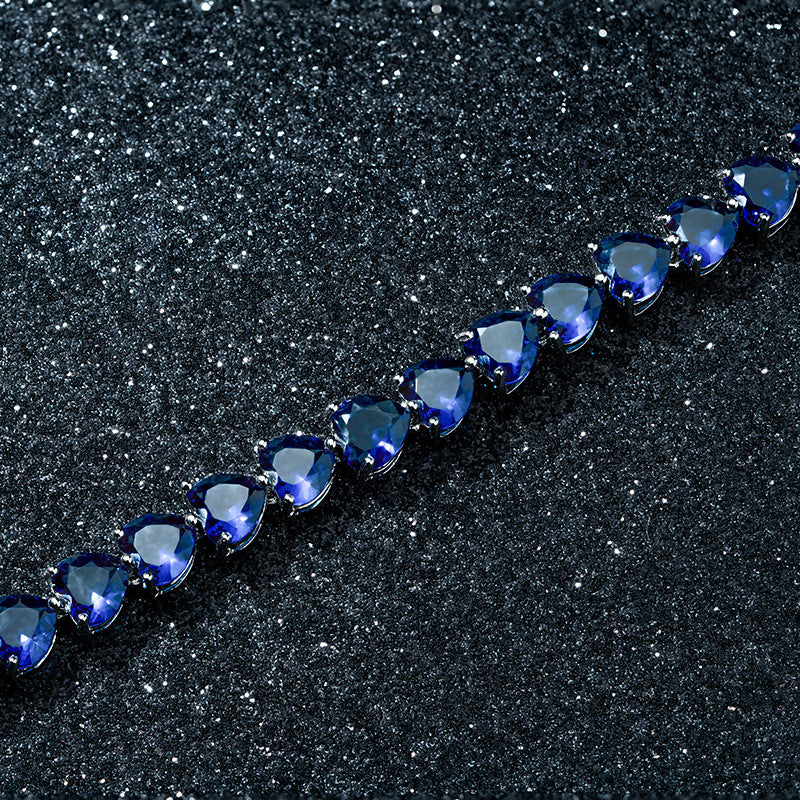 Tinkers Tinkers Blue Zircon Bracelet Copper Plated Platinum Limited - 0