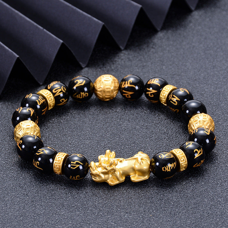 Black Agate Bracelet For Men Protection by Tinkers