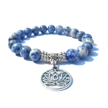 Handcrafted Blue Agate Protection Bracelet Unisex By Tinkers