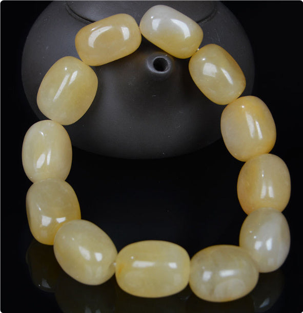 Tinkers Jade Pebble Bracelet Natural Gobi Artisanal Collection - 0