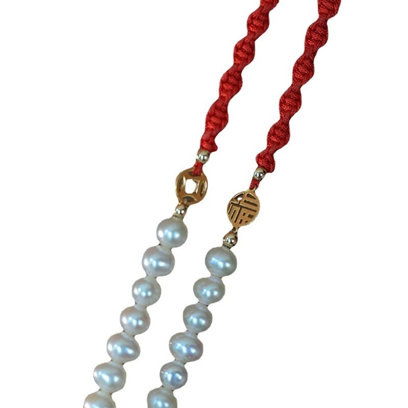 Tinkers Tinkers Pearl Red Rope Bracelet Fu Charm Limited Edition - 0