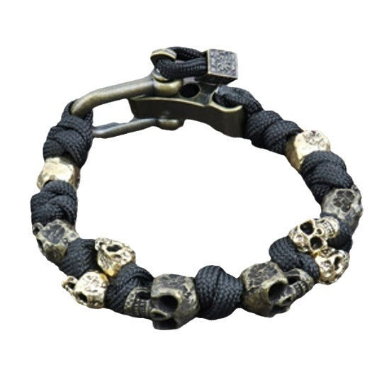 Tinkers Gothic Retro Parachute Cord Bracelet Unisex Skull Edition - 0