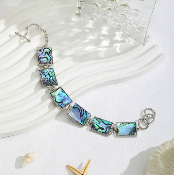 Tropfenförmiges Abalone-Muschelarmband im europäischen Stil