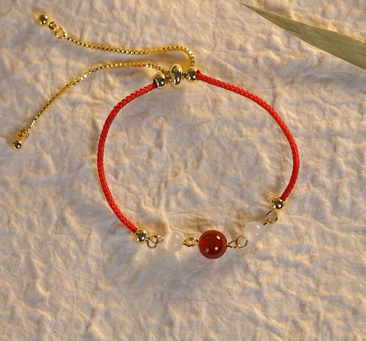 Simple Red Agate Bracelet Birth Year Lucky Unisex Style