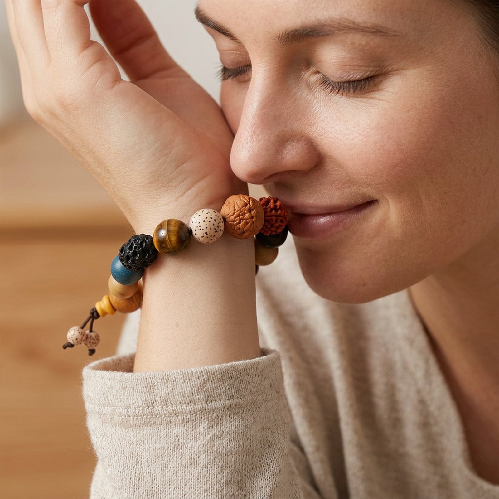 Ancient Five Elements Bracelet – Handcrafted Botanical Energy Beads
