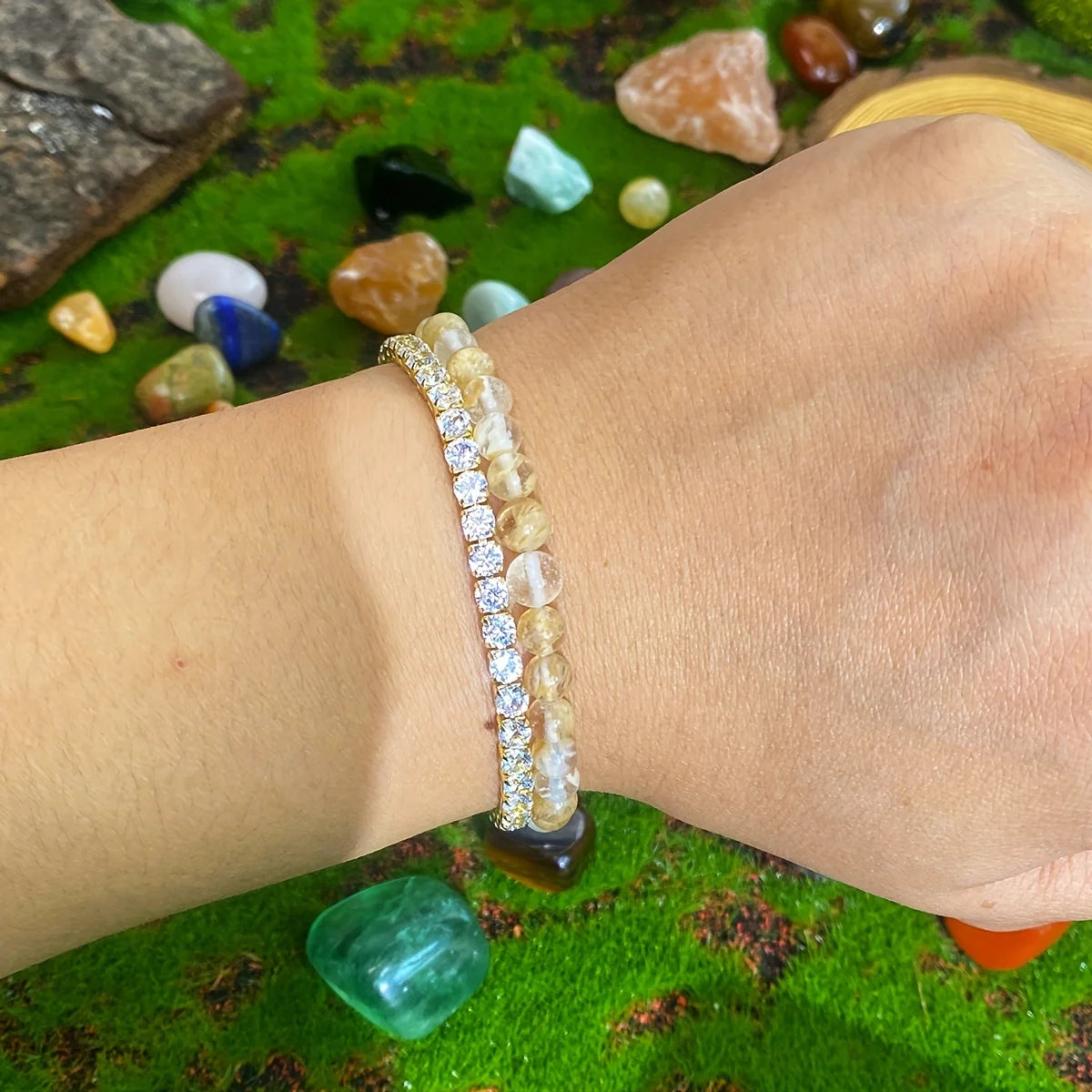 Tinkers Citrine Bracelet Prosperity Optimism Happiness Gift - Apparel & Accessories > Jewelry > Bracelets