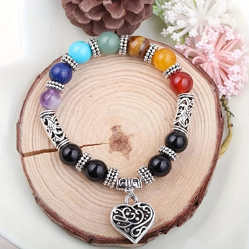 7 Chakra Stone Bracelet By Tinkers - Spiritual Healing
