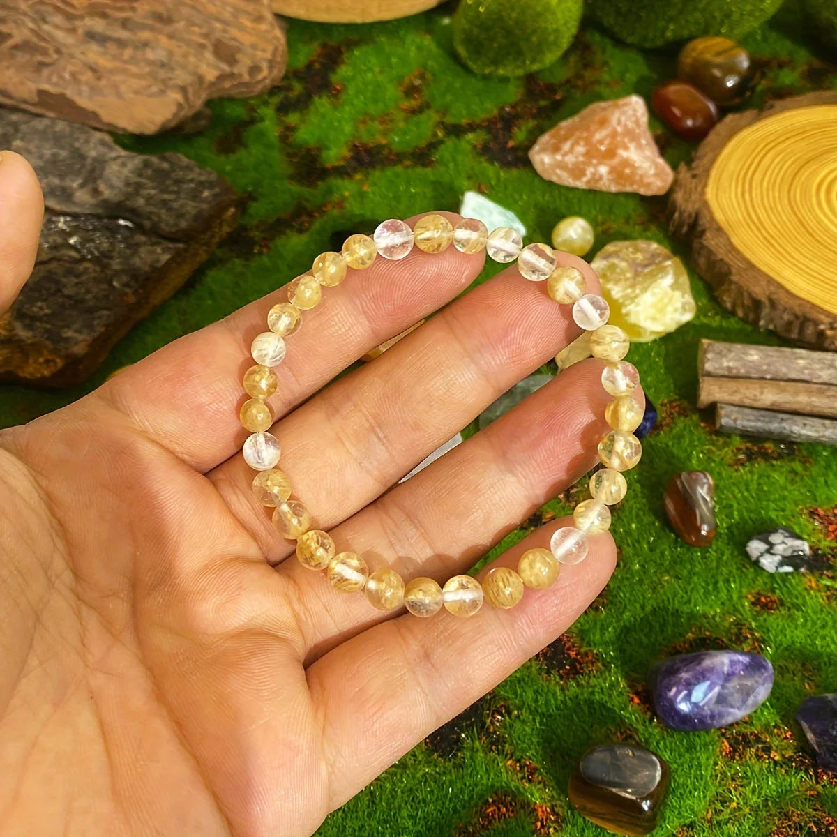 Tinkers Citrine Bracelet Prosperity Optimism Happiness Gift - Apparel & Accessories > Jewelry > Bracelets