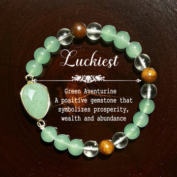 Tinkers Green Aventurine And Tiger Eye Bracelet Unisex Prosperity - Apparel & Accessories > Jewelry > Bracelets
