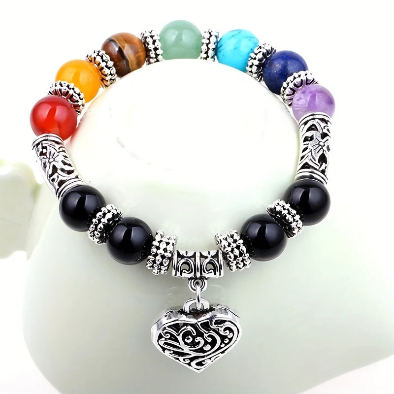 7 Chakra Stone Bracelet By Tinkers - Spiritual Healing