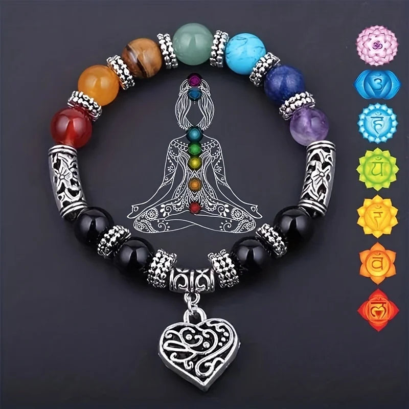 7 Chakra Stone Bracelet By Tinkers - Spiritual Healing