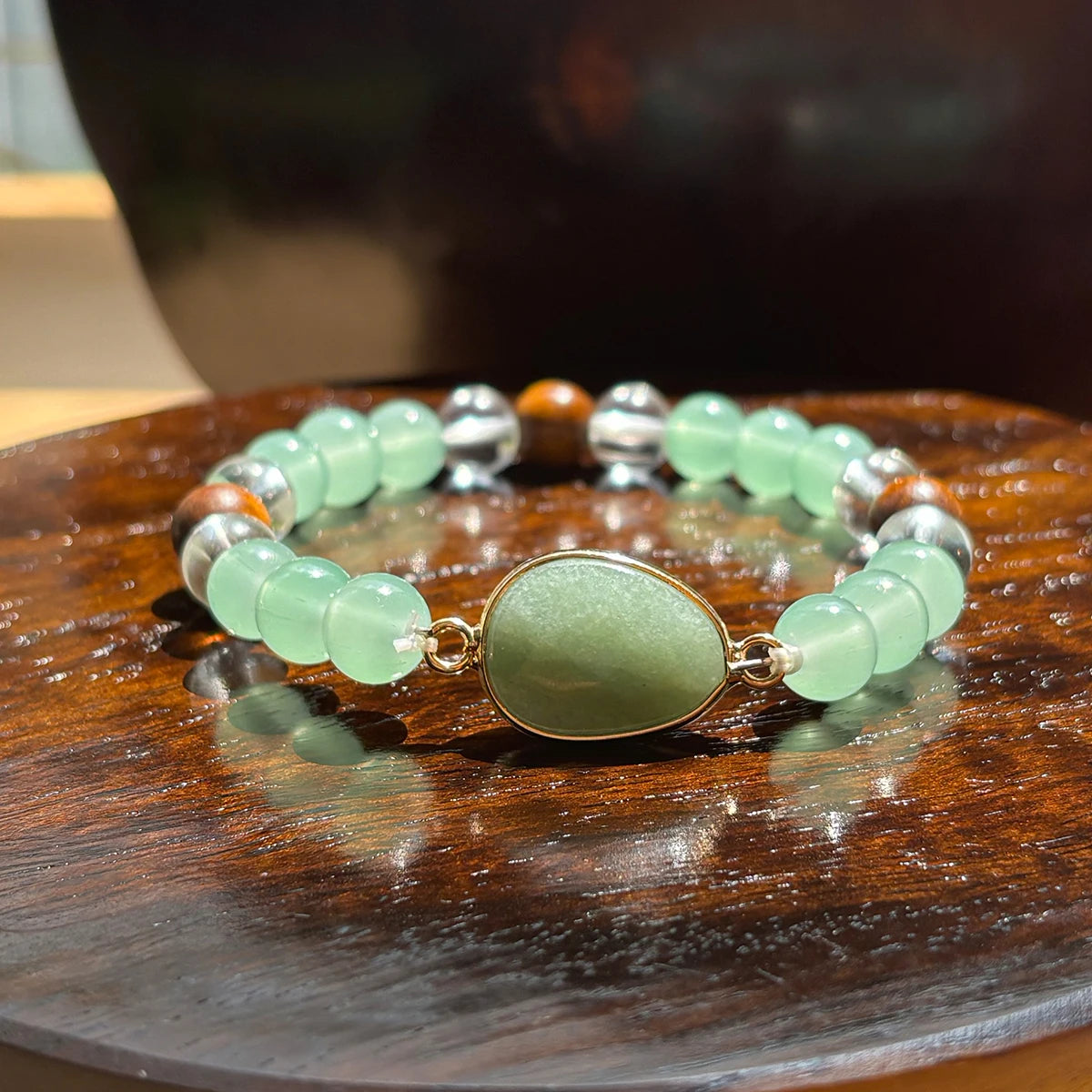Tinkers Green Aventurine And Tiger Eye Bracelet Unisex Prosperity - Apparel & Accessories > Jewelry > Bracelets
