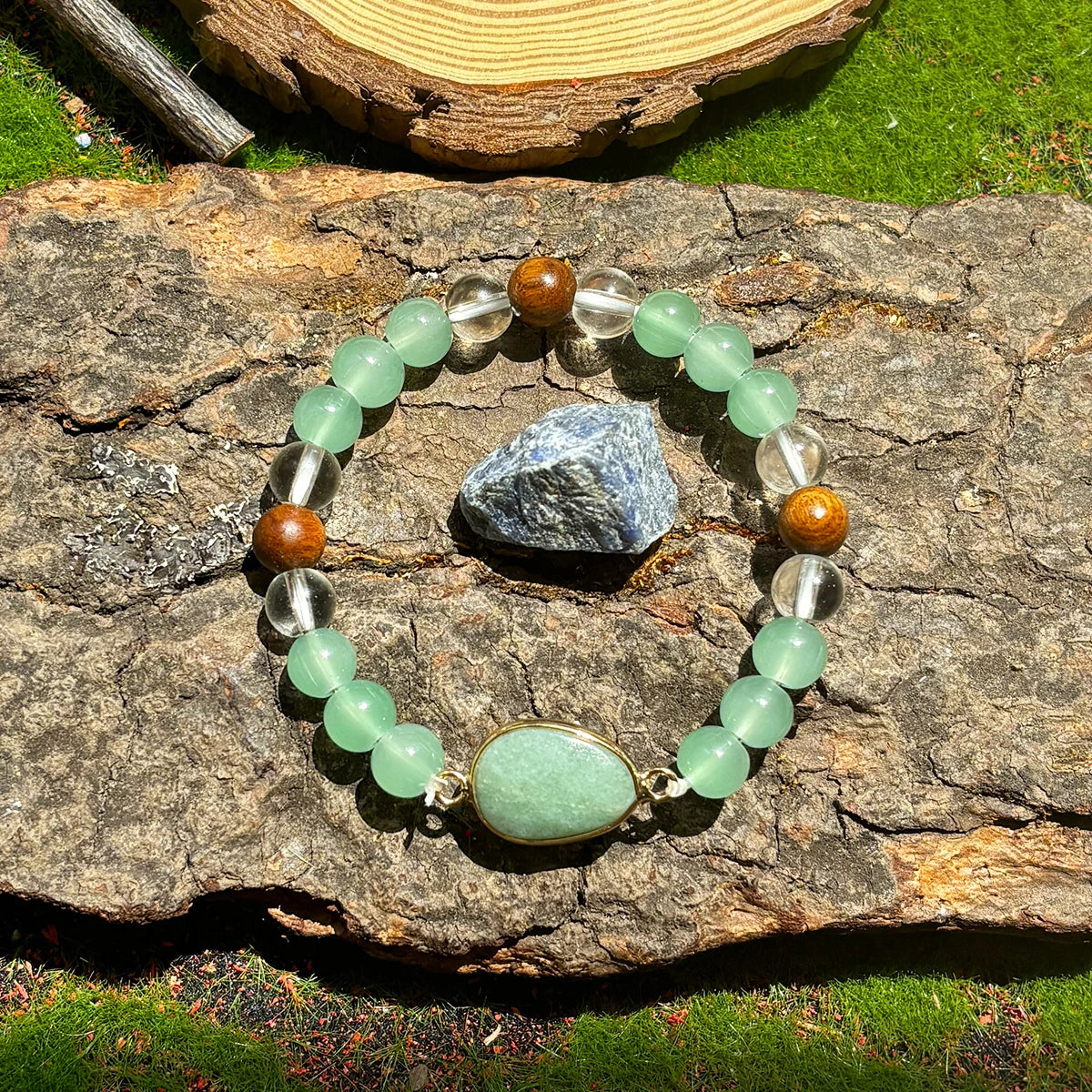 Tinkers Green Aventurine And Tiger Eye Bracelet Unisex Prosperity - Apparel & Accessories > Jewelry > Bracelets