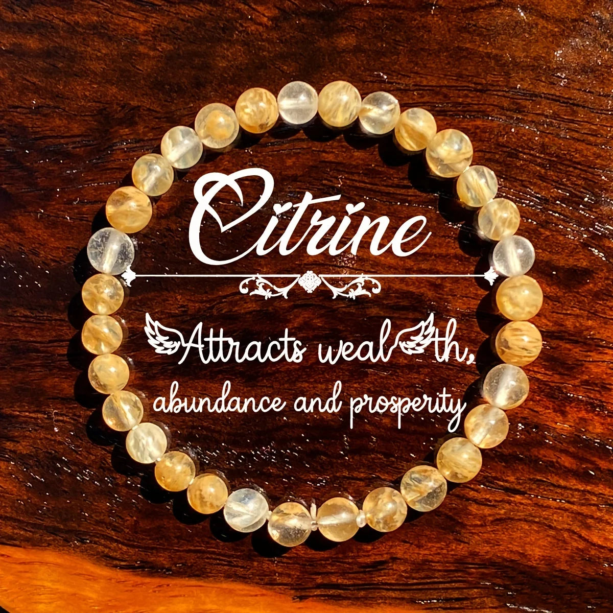 Tinkers Citrine Bracelet Prosperity Optimism Happiness Gift - Apparel & Accessories > Jewelry > Bracelets