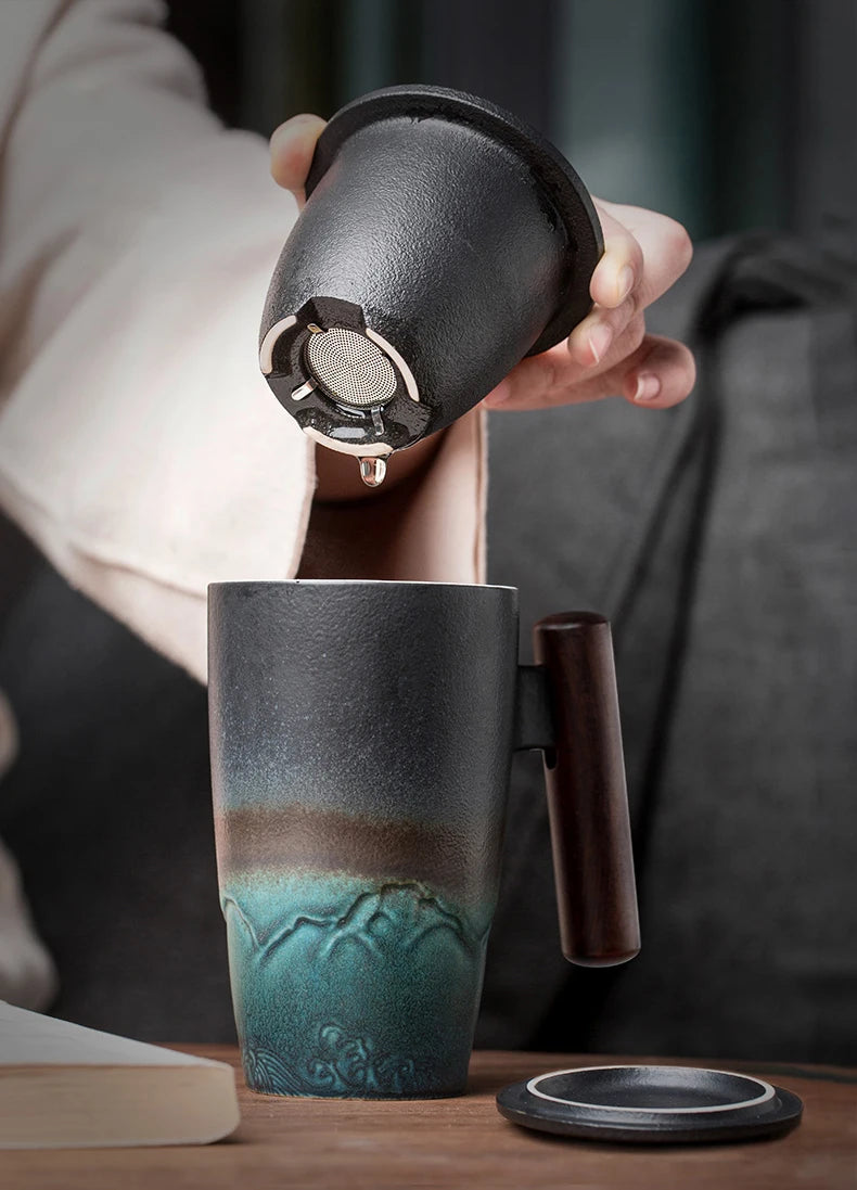 Handcrafted Elegant Ceramic Mug by Tinkers for Professionals