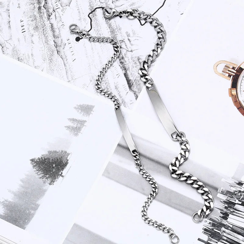 Handcrafted Personalized Stainless Steel Bracelet by Tinkers for Lovers