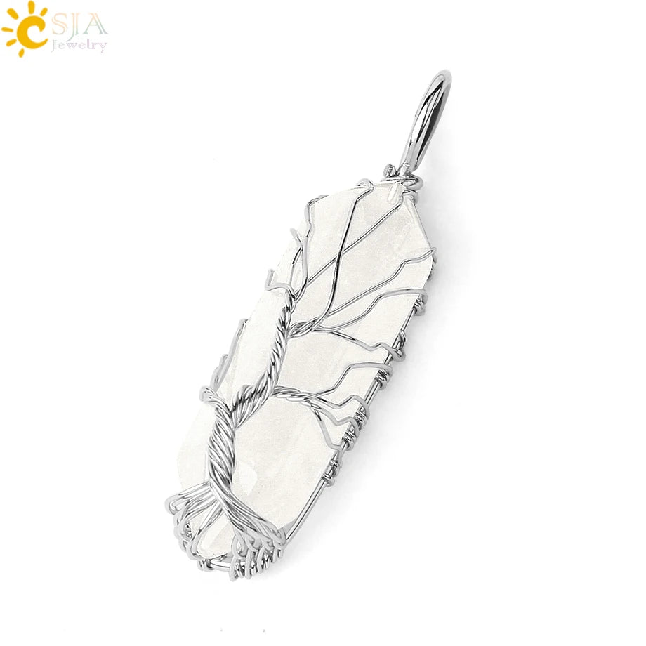 Quartz Tree Of Life Pendant by Tinkers - Healing Energy