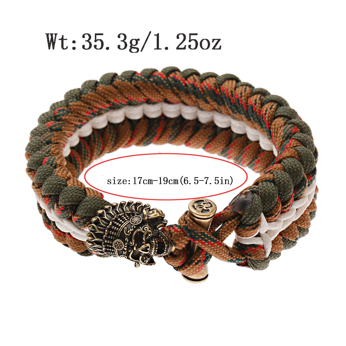 Tinkers Nordic Skull Punk Lanyard Bracelet Unisex Viking Jewelry -