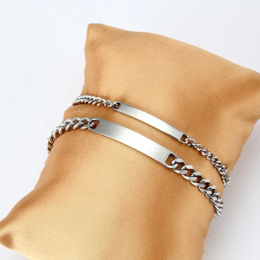 Handcrafted Personalized Stainless Steel Bracelet by Tinkers for Lovers