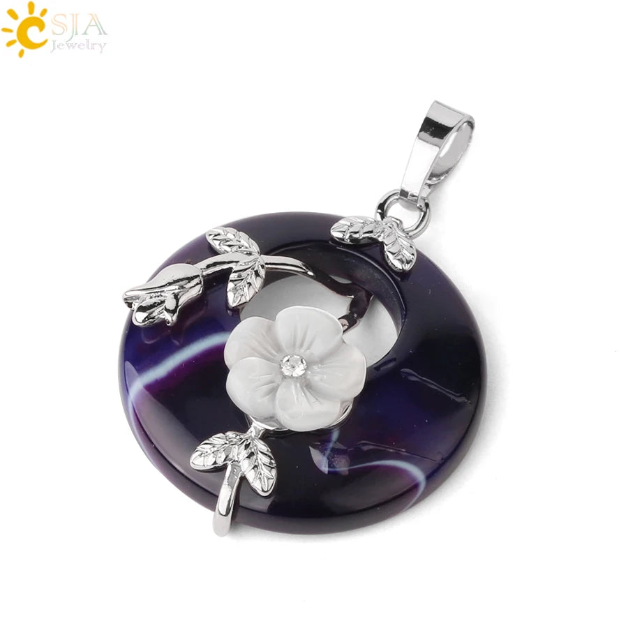 Ciondolo a forma di ciambella in ametista di Tinkers Energy And Balance