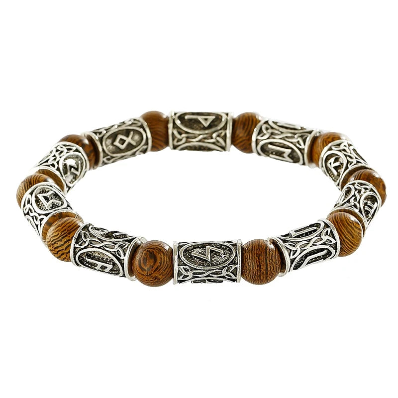 Tinkers Viking Rune Bracelet Wood Lava Stone Bohemian Exclusive -