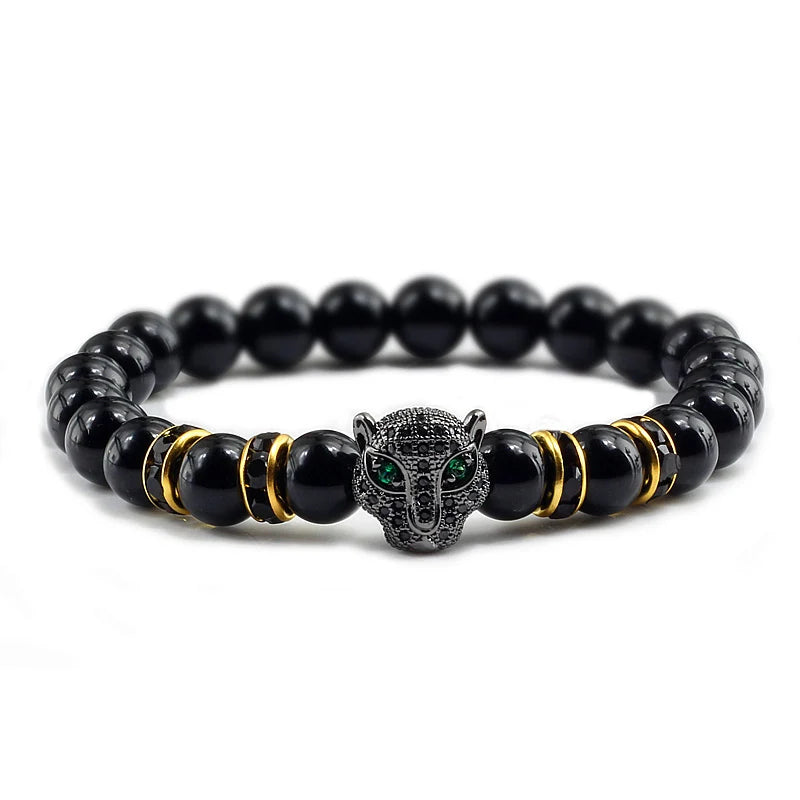 Tinkers Tinkers Black Lava Beads Bracelet Spiritual Yoga Style Luxe - Uncategorized