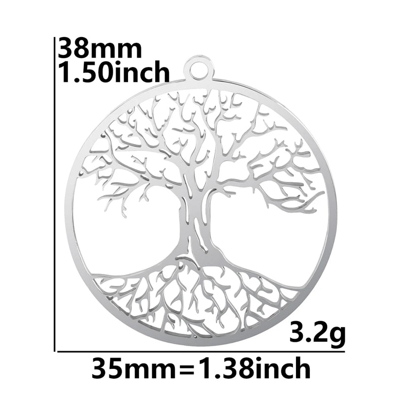 Tinkers Tree Of Life Stainless Steel Necklace For Men Women Gift -