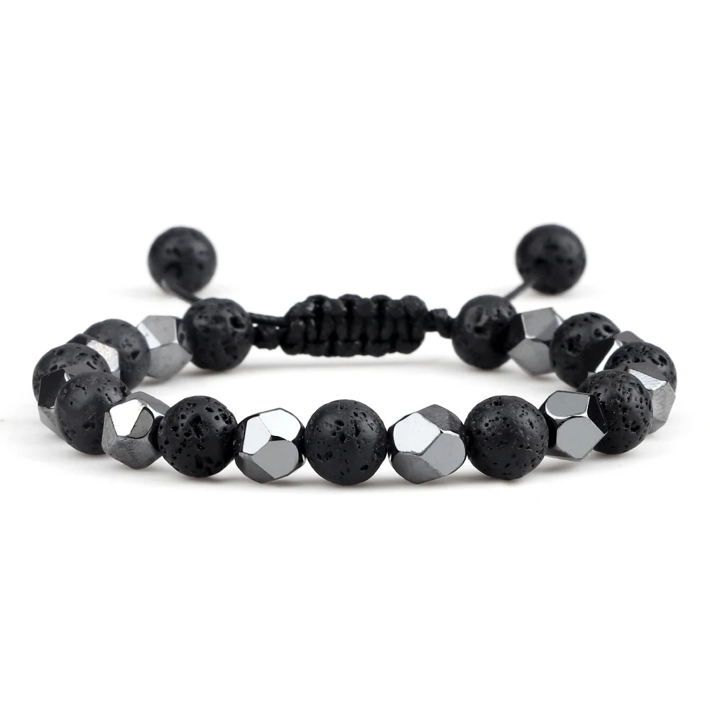 Tinkers Natural Lava Stone Beaded Bracelet Yoga Style Luxe Elegance - Uncategorized