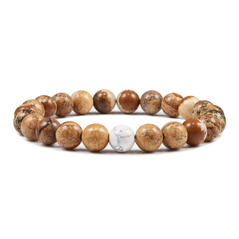 Tinkers 10 Colors Buddhist Stone Beaded Bracelet Elastic Gift - Uncategorized