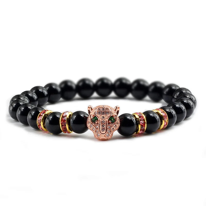 Tinkers Tinkers Black Lava Beads Bracelet Spiritual Yoga Style Luxe - Uncategorized